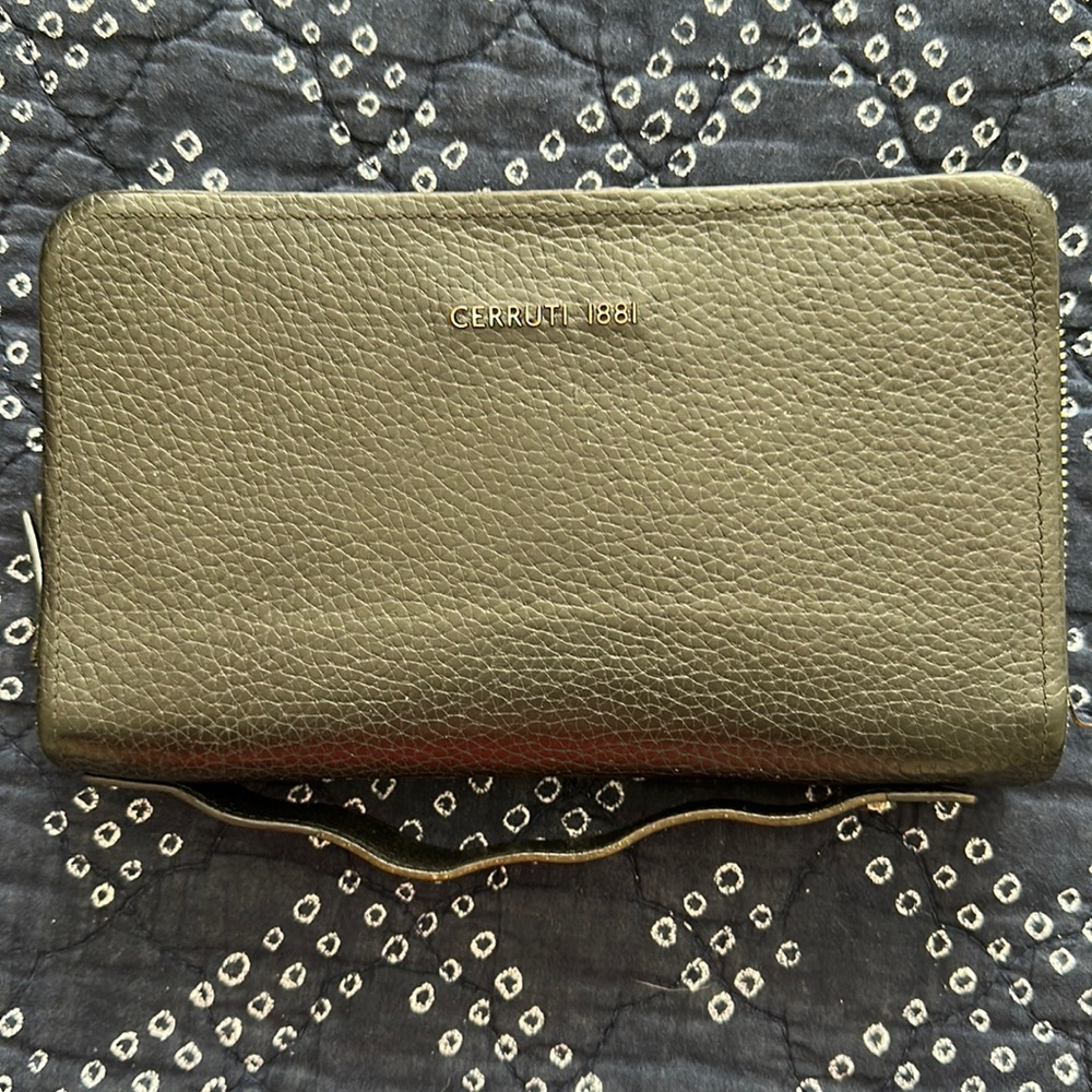 Cerruti 1881 Black Leather Clutch Wallet